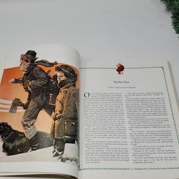 Vintage NORMAN ROCKWELL CHRISTMAS Book Charming Illustrations Music Poem Stories - Picture 16 of 16